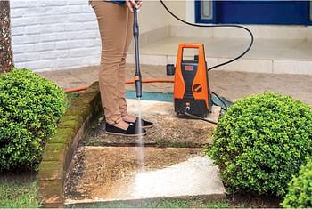 BLACK+DECKER 5-in-1 Cordless Electric Pressure Washer POWERCONNECT Series 18 V 24 Bar 2 Ah Li-Ion Battery 1 A Charger Orange/Black BCPC18D1-GB