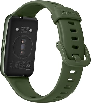 HUAWEI Band 7 Smartwatch Health and Fitness Tracker, Slim bezel less screen, 2 week battery life, 55029048, Small - Wilderness Green