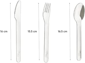 Citron- Stainless Steel Cutlery Set | 3 pc Silverware Fork, Spoon and Knife BPA Free Set for Kids- Unicorn Blush Pink