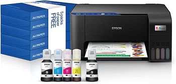 Epson EcoTank L3251 3 in 1 Home Printer with Wifi and SmartPanel + Business paper 80g 2500 sheets Compact - Black