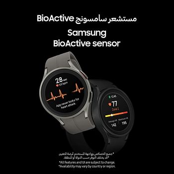 SAMSUNG Galaxy Watch5 Pro Smart Watch Health Monitoring Fitness Tracker Long Lasting Battery 45mm - Black Titanium