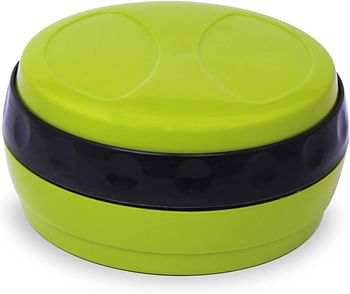 Asian Stainless Steel insulated Lunch Box, Round Tiffin box, Leak proof Airtight lunch box with Assorted Colors - DesignO