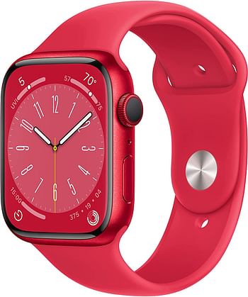Apple Watch Series (45mm, 8 GPS) PRODUCT RED Aluminum Case with (PRODUCT)RED Sport Band - Regular