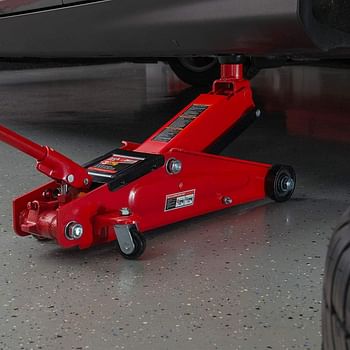 BIG RED T83006 Torin Hydraulic Trolley Service/Floor Jack with Extra Saddle (Fits: SUVs and Extended Height Trucks): 3 Ton (6,000 lb) Capacity Red