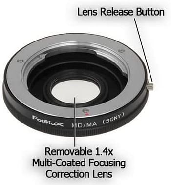 Fotodiox Pro Lens Mount Adapter - Minolta Rokkor (Sr / Md / Mc) Slr Lens To Sony Alpha A-Mount (And Minolta Af) Mount Slr Camera Body /Black