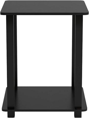Furinno Simplistic 2-Pack End Table, Side Table, Nightstand, Espresso/Black