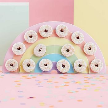 Ginger Ray Rainbow Donut Wall Holder Donut Wall/Multicolor