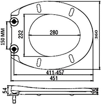 Rak Ceramics Toilet Seat Cover For Modern And Classical Bathroom With Hygiene Condition (Rak Karla) White