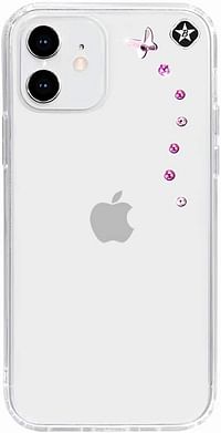 Bling My Thing - Small Papillon Clear for iPhone 12 mini - Rose Sparkles (Swarovski® crystals)