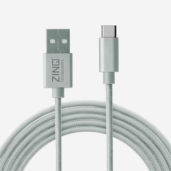 Zinq Technologies USB Type-C to USB-A 2.0 Cable - 3.2 Feet (1 Meters) - Silver