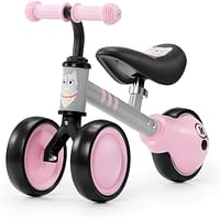Kinderkraft Balance Bike CUTIE, Lightweight Kids First Bicycle, Baby Walker, Trike, No Pedals, Steel Solid Frame, with Ajustable Seat, for Toddlers, from 1 Year Old to 25 kg, Pink