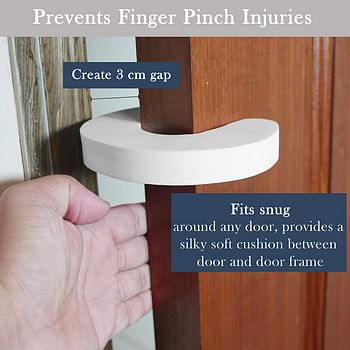Door Pinch Guards (6 Pack) Baby Proof Doors Stopper with soft durable foam, Child Safety, Baby Safety Finger Protectors, Making Home Safe. Prevent Doors Slams, Kids or Pets from Getting Lock in Room.