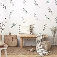 Roommates Country Leaves Peel And Stick Wall Decals Country Leaves/29.2 x 12.7 x 2.5 centimeters/Green Gray