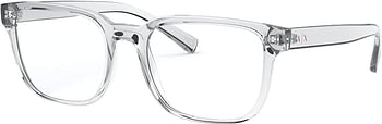 AX Armani Exchange Men's Ax3071f Asian Fit Rectangular Sungl Shiny Crystal-Demo Lens/54 Millimeters