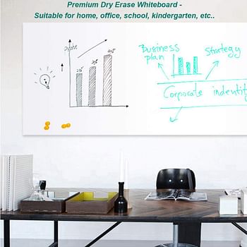 magnetic whiteboard, Dry Erase Paper Self-adhesive Whiteboard Thick Sticker Decal 100x60cm 39x24” Soft White Board Peel and Stick for School Office Home Kids