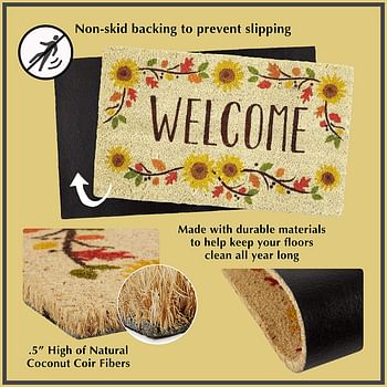 DII Rubber Doormats Collection All Weather, 18x30, Lattice