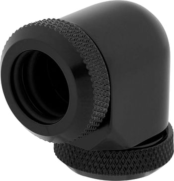 Corsair Xf Hardline 90° 12Mm Od Fittings Twin Pack, Cx-9052022-Ww, Black Hardline Fitting Black 90° 12mm /Hardline Fitting/Black/90° 12mm