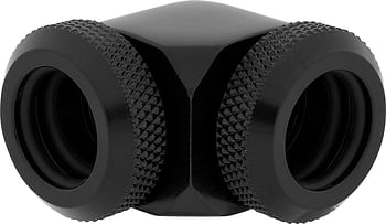 Corsair Xf Hardline 90° 12Mm Od Fittings Twin Pack, Cx-9052022-Ww, Black Hardline Fitting Black 90° 12mm /Hardline Fitting/Black/90° 12mm