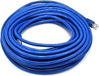 Monoprice 50Ft 24Awg Cat6A 500Mhz Stp Ethernet Bare Copper Network Cable - Blue