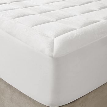 Madison Park Cloud Soft Overfilled Plush Bed Protector Waterproof Mattress Cover Twin White (Mp16-3144) Twin White