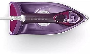 Philips Steam Iron Series 3000-2600W 40g/min Continuous Steam Ceramic 200g steam boost 300ML DST3041/36 - Purple