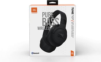 JBL Tune 710BT Wired and Wireless Over-Ear Headphones with Built-In Microphone, Multi-Point Connection and Hands-Free Controls, in Black,  JBLT710BTBLK