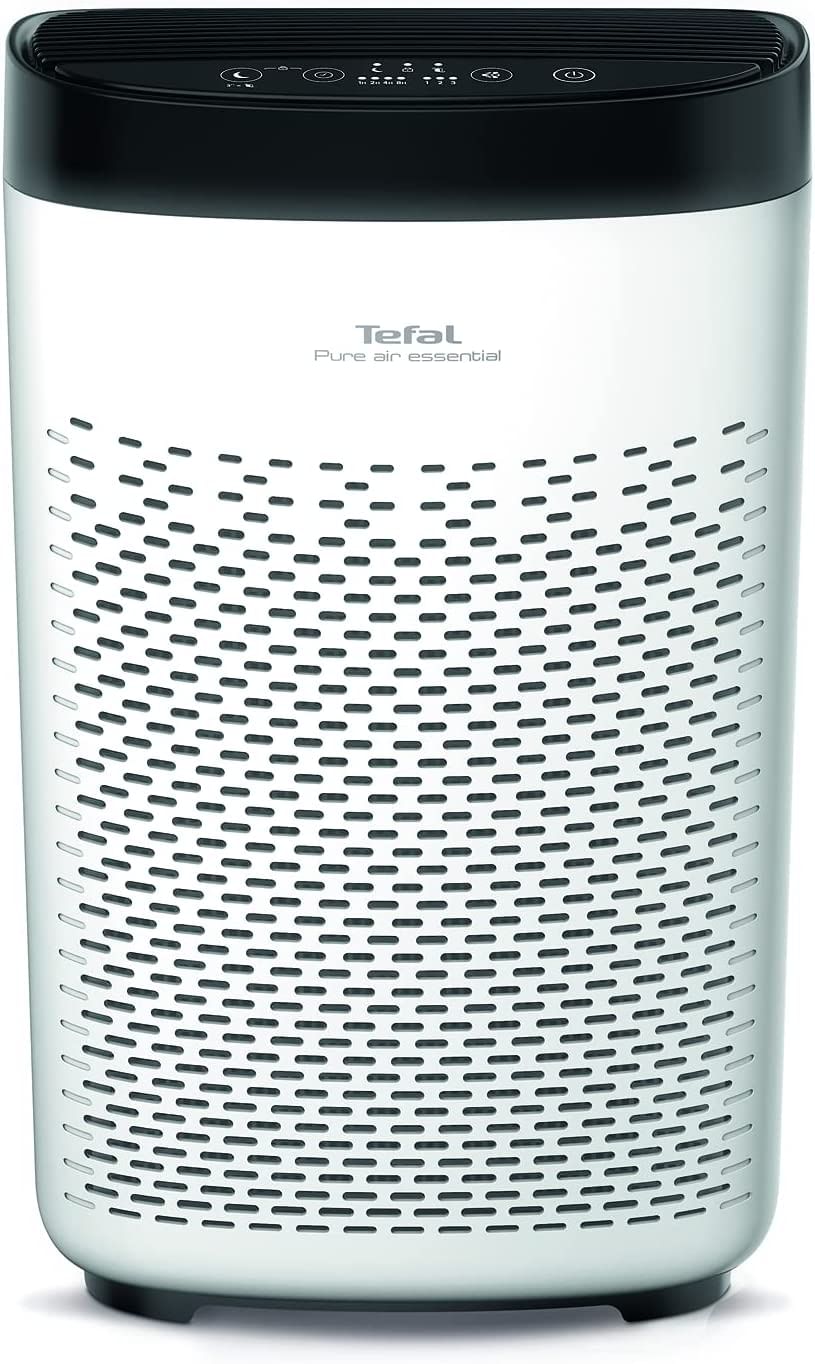 Tefal Pure Air Essential Air Purifier, 50 Watts, 3 Speed, 3 Filt, White ...