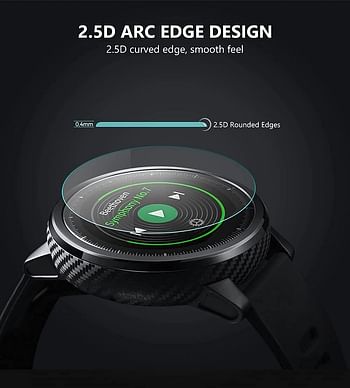 All Size Round Watches Tempered Glass 36 mm Screen Protective Diameter in 23, 24, 25, 26, 27, 28, 29, 30, 31, 32, 33, 34, 35, 36, 37, 38, 39, 40, 41, 42, 43, 44, 45, 46 mm Screen Guard For Smart Watch 36 mm/Clear