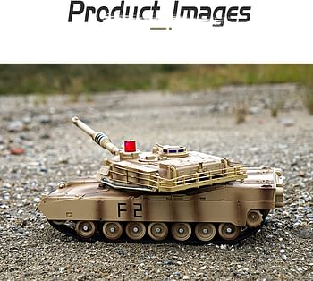 Q90 RC Tank 1/24 Remote Control Military Battle Tank Toy Shoots with Lights Realistic Sounds RC Vehicle 330°Rotatable Turret