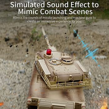 Q90 RC Tank 1/24 Remote Control Military Battle Tank Toy Shoots with Lights Realistic Sounds RC Vehicle 330°Rotatable Turret