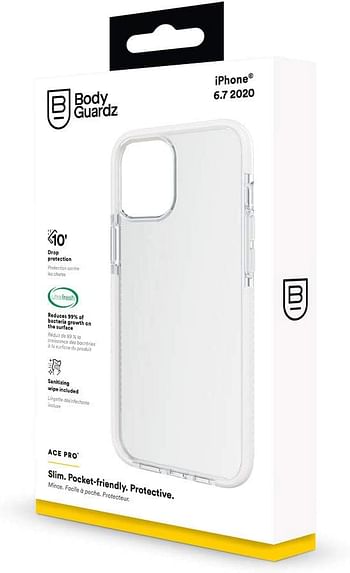 BodyGuardz Ace Pro, Clear/White, 2020 iPhone 12 Pro