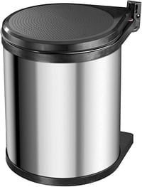 Hailo 3555-101 Compact-Box Stainless Steel Bin, 15L