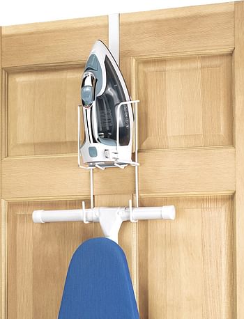 Whitmor Wire Over The Door Ironing Caddy - Iron and Board Storage Organizer