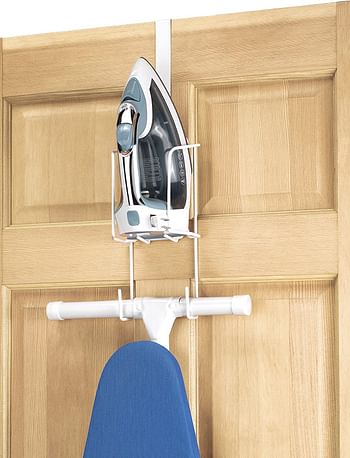 Whitmor Wire Over The Door Ironing Caddy - Iron and Ironing Board Storage Organizer