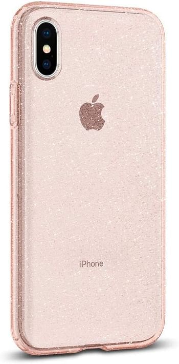 Spigen Liquid Crystal Glitter designed for iPhone X case and iPhone XS case cover Rose Quartz