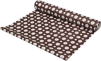 Kuber Industries Dots Design Pvc Wardrobe KItchen Drawer Shelf Mat 10 Mtr (Brown) (CTKTC024275)