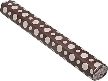 Kuber Industries Dots Design Pvc Wardrobe KItchen Drawer Shelf Mat 10 Mtr (Brown) (CTKTC024275)