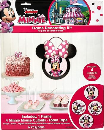 Minnie Mouse Cutouts And Wall Frame Decorating Kit 5 Pcs /Cutouts and Wall Frame/MultiColor