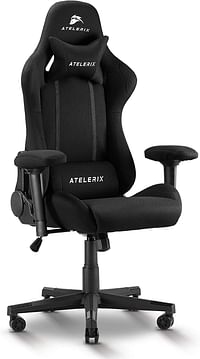 Atelerix Ventris Gaming Chair - PU Leather, Fabric, & Extra Wide Options - Office or Computer Chair - Tilting & Ergonomic Adjustable Swivel Game Chair w/ 4D Covered Armrests, Headrest & Lumbar Support