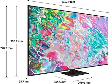 تلفزيون سامسونج ذكي، QLED 4K، Q70B، شاشة 55 انش، رمادي تيتان، 2022، كوانتم اتش دي ار، تتبع الأجسام الصوتية لايت، محور ذكي، مع 2 مكبر صوت، LED ثنائي، معايرة ذكية، QA55Q70BAUXZN