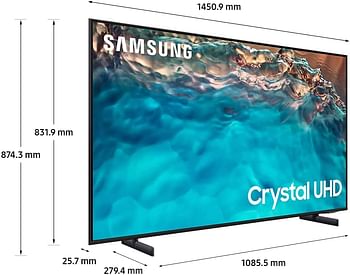 Samsung 65 Inch TV Smart Crystal UHD 4K HDR 10+ Dynamic Crystal Color Object Tracking Sound Lite Smart Hub With 2 Speakers - UA65BU8100UXZN (2022 Model)