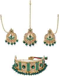 Zaveri Pearls Jewellery Set For Women (ZPFK9919) Green