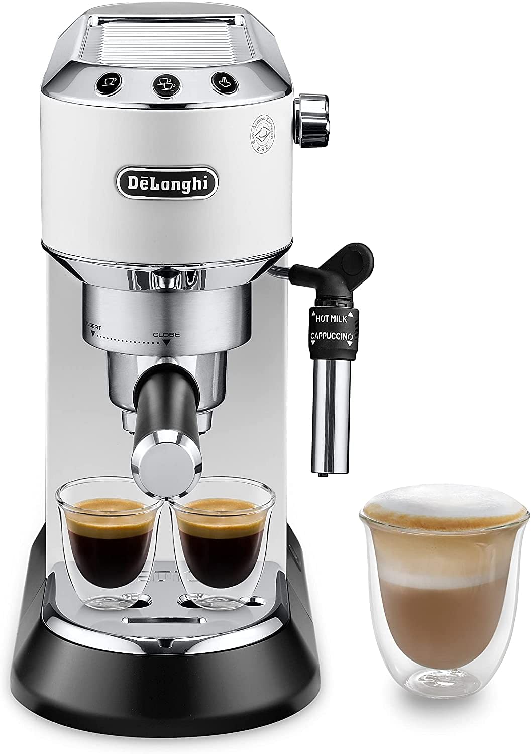 De'Longhi Dedica Style EC685.W Pump Espresso Coffee Machine (White) 685.W