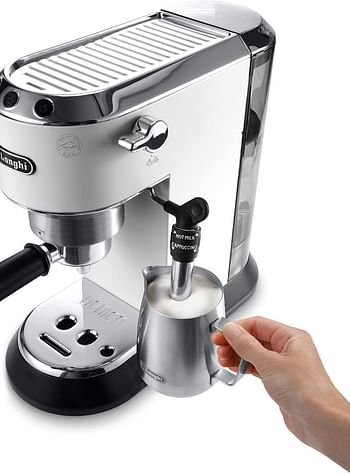 De'Longhi Dedica Style EC685.W Pump Espresso Coffee Machine (White) 685.W