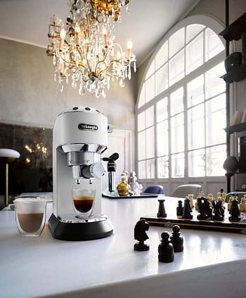 De'Longhi Dedica Style EC685.W Pump Espresso Coffee Machine (White) 685.W