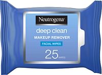 Neutrogena Makeup Remover, Face Wipes, Deep Clean, Pack of 25 wipes