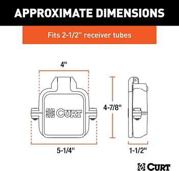 CURT 58266 Protective GMC MultiPro, Chevy Multi-Flex Tailgate Sensor for Towing Accessories, 2-1/2-Inch Receiver Hitch Cap