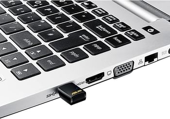محول واي فاي مزدوج النطاق AC600، محول USB من اسوس AC51 - 90IG00I0-BM0G00