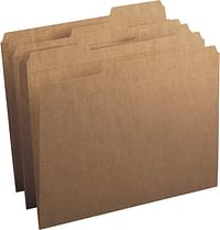 Smead File Folder, Reinforced 1/3-Cut Tab, Letter Size, Kraft, 100 Per Box (10734)