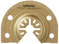 Dremel mm500 1/8-Inch Oscillating Multitool Blade For Grout Removal, Fast Cutting Carbide Accessory - Universal Quick- Fit Interface Fits Bosch, Makita, Milwaukee, And Rockwell , Gold/1\8 Inch/Gold